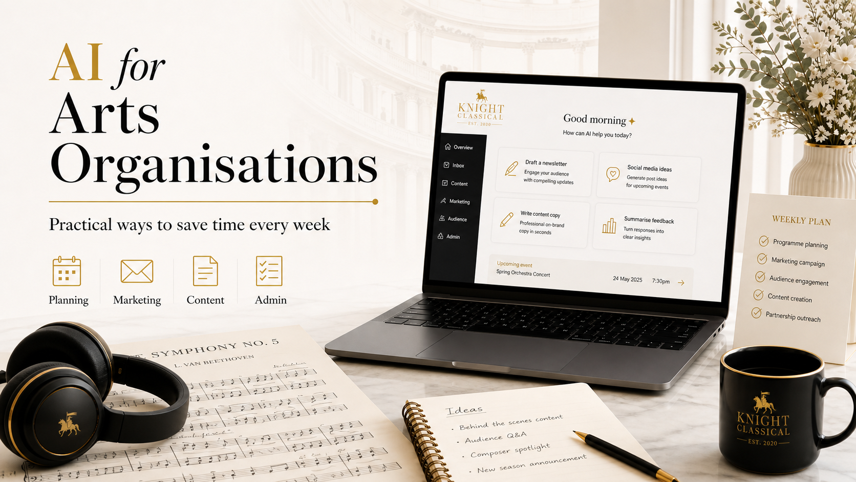 AI for Classical Music & Arts Organisations: Practical Ways to Save Time Every Week