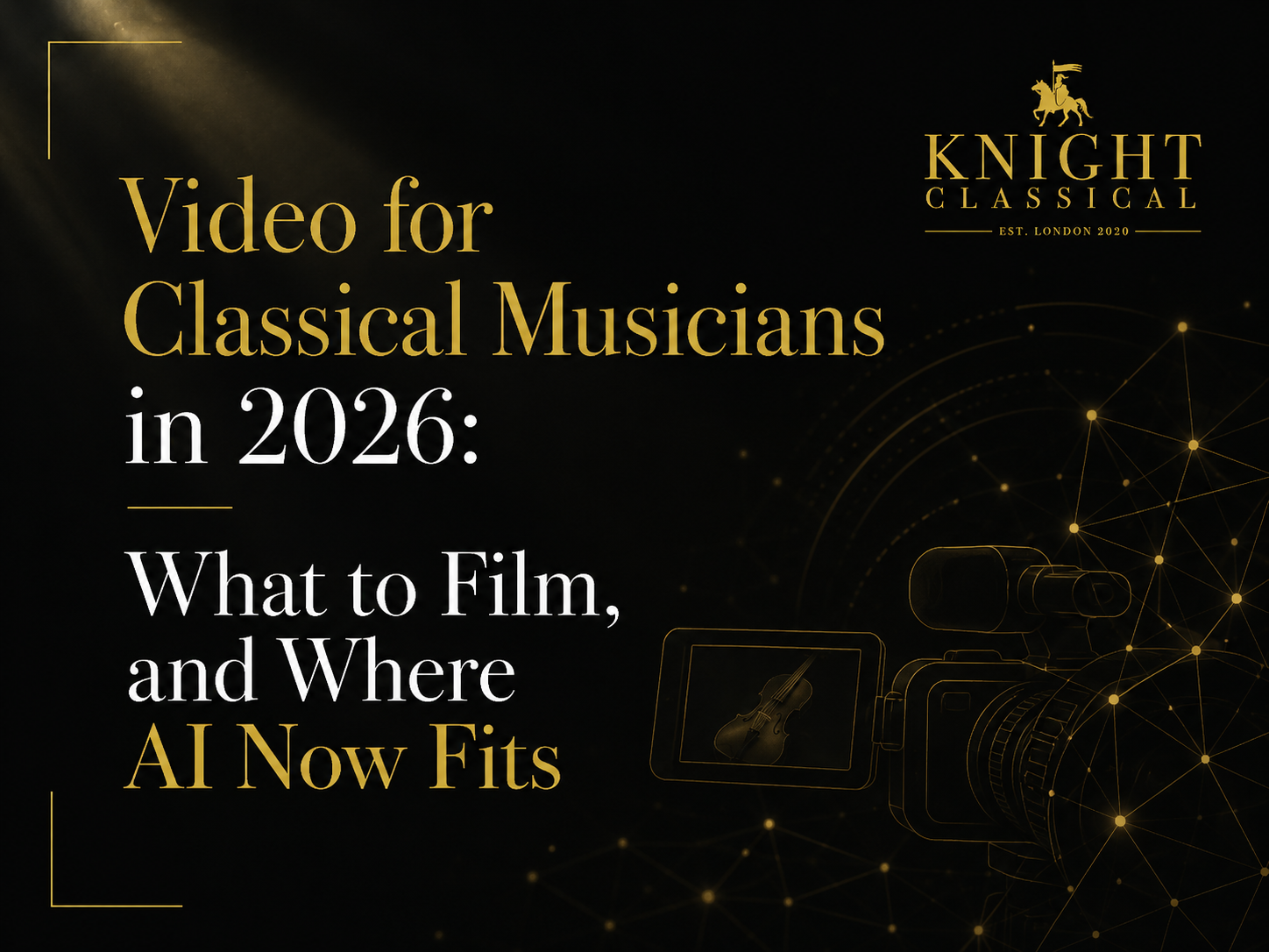 Video for Classical Musicians in 2026: What to Film, and Where AI Now Fits